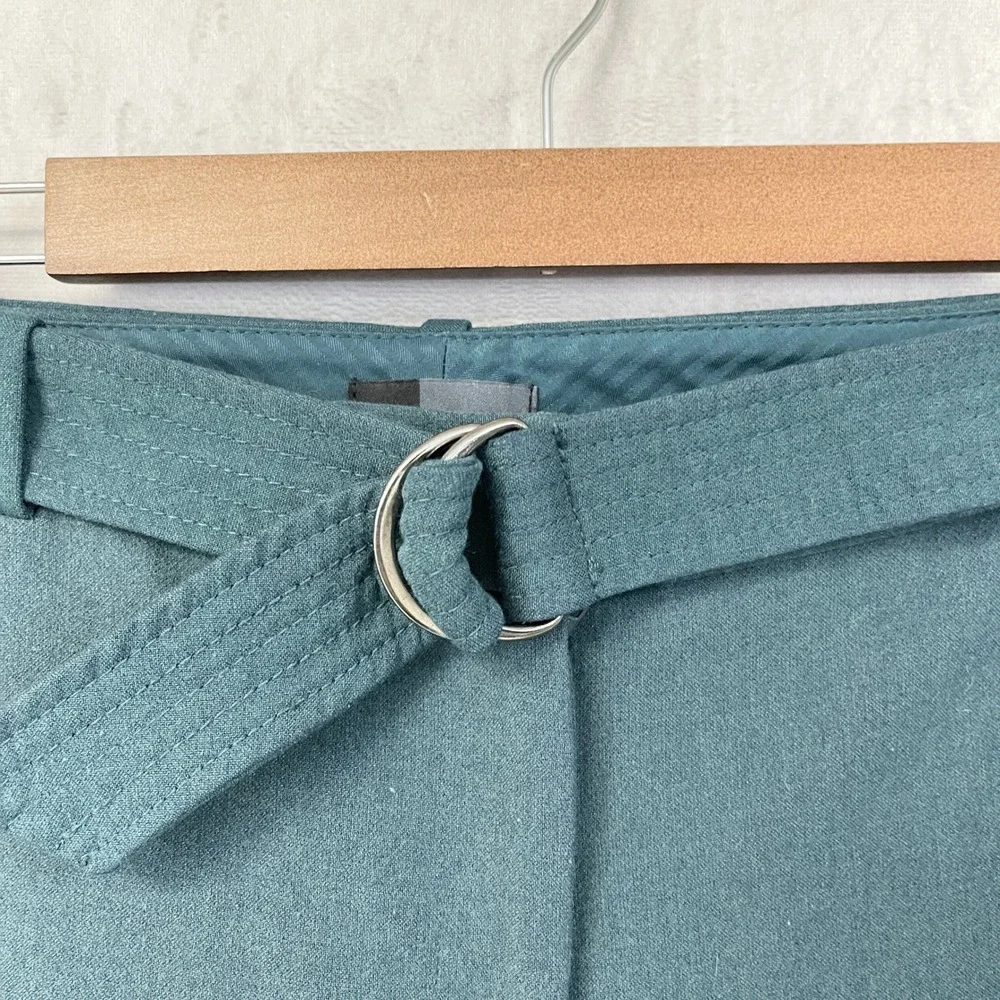 The Limited Womens Wide Leg Belted Trousers 12 Old Money Office Chic Minimal